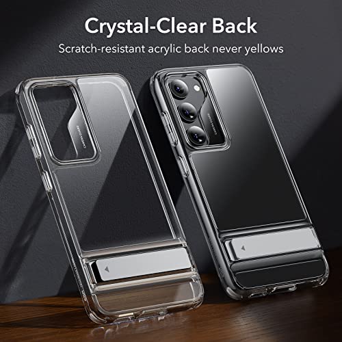 ESR for Samsung Galaxy S23 Case, Boost Kickstand S23 Case with 3 Stand Modes, Military-Grade Drop Protection, Supports Wireless Charging, Shockproof Slim Phone Cover with Patented Kickstand, Clear