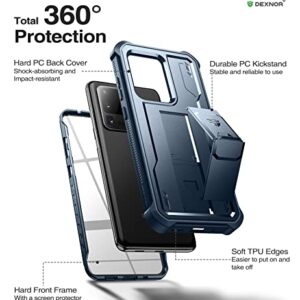 Dexnor Full Body Case for Samsung Galaxy S20 Ultra/6.9 inches, [Built in Screen Protector and Kickstand] Heavy Duty Military Grade Protection Shockproof Protective Cover for Galaxy S20 Ultra,Navy Blue