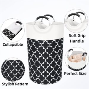 82L Laundry Basket, Laundry Hamper, Hampers for Laundry, Clothes Baskets Collapsible With Handles Waterproof Travel Bathroom College Essentials Storage For College Dorm, Family(Black)