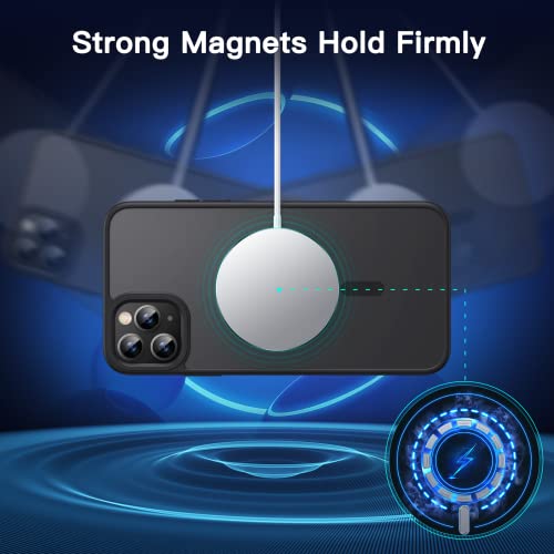 Noonin Strong Magnetic Case for iPhone 11 Pro，[Compatible with MagSafe] Protective Shockproof Cover Phone Case for iPhone 11 Pro 5.8" (Black)