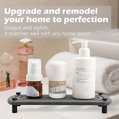 Modern Home Sink Caddy Dries Instantly | Diatomaceous Earth Drying Rack | Bathroom Sink Organizer | Kitchen Sink Organizer | Rapid Drying Stone Sink Caddy | Soap Holder, Prevents Moisture Buildup