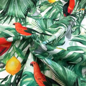 Tropical Toucan Birds,Lemons Floral Print Upholstery Fabric(200x140cm)-HDTF-0642-200