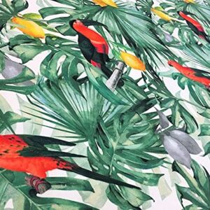 Tropical Toucan Birds,Lemons Floral Print Upholstery Fabric(200x140cm)-HDTF-0642-200