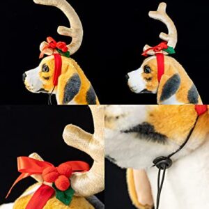 Dog Antler Headband Reindeer Horn Headpiece Christmas Dog Costume Accessories Headwear Halloween Pet Costume