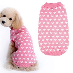 honprad pet clothes for medium dogs girls cat sweater cute heart pattern dog clothes pet supplies christmas sweater girly