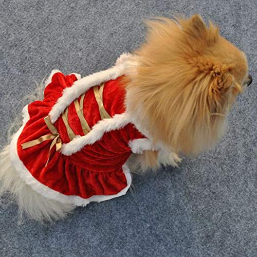 HonpraD Dog Clothes for Small Dogs Summer Apparel Clothing Doggy Design Costumes Santa Christmas Pet Small Female Dog Dress