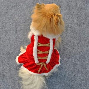 HonpraD Dog Clothes for Small Dogs Summer Apparel Clothing Doggy Design Costumes Santa Christmas Pet Small Female Dog Dress