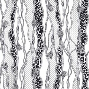 texco inc ski mix animal skin pattern dty brush 4 way stretch printed fabric, off white gray 1 yard