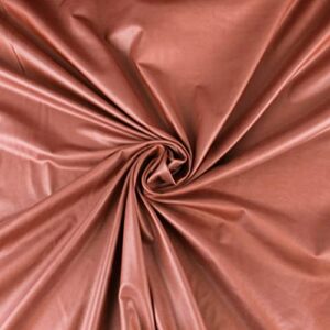 texco inc plain color soft poly spandex ity jinx 4 way stretch shine venezia fabric for diy projects, rust 5 yards