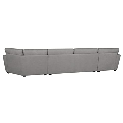 Abbyson Living Elliot Sofa - Transitional Design, Fabric, Stain Resistant, Light Gray