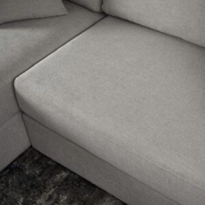 Abbyson Living Elliot Sofa - Transitional Design, Fabric, Stain Resistant, Light Gray