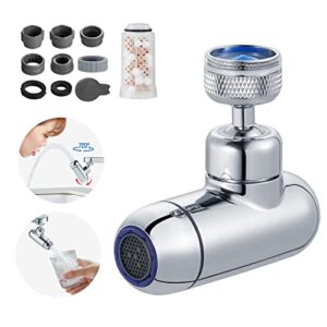 submarine faucet bubbler，720-degree multi-angle rotary faucet aerator、extender，35 degree temperature change color，can be used for washing face, washing eyes, gargling, etc(silver)