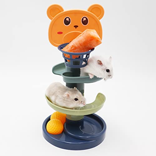 Jinkoozz Hamster Slide Toys, Hamster Ball Toys, Small Animal Entertainment Toys, Small Animal Cage Accessories, Suitable for Hamsters Guinea Pigs Chinchillas Birds Parrots Parakeet