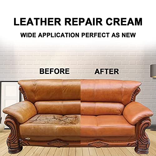 HAOTING Advanced Leather Repair Gel, Professional DIY Leather and Vinyl Repair Kit, Liquid Leather Repair Kit for Furniture or Auto Car Seats (White)