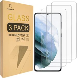 mr.shield [3-pack] designed for samsung (galaxy s21 plus 5g) / galaxy s21+ 5g [6.7 inch] [fingerprint unlock compatible] [tempered glass] [japan glass with 9h hardness] screen protector