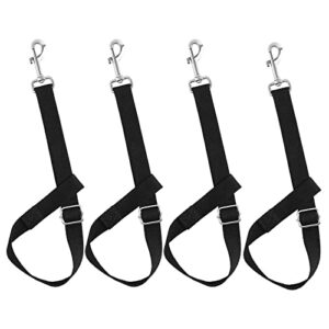 cotton horse bucket strap hangers - 4 pcs adjustable 28" to 50" length, horse goat suppliers for hay nets, water buckets,barn hanging, outdoor feeders and heavy duty horse water feed