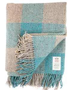 avoca mohair blend tweed throw - dewdrop design - made in ireland 562 x 72