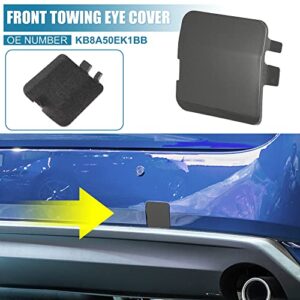 X AUTOHAUX Car Right Side Rear Bumper Tow Hook Cover Towing Eye Cap for Mazda CX-5 2017 2018 2019 2020 2021 KB8A50EK1BB Trailer Cap Gray