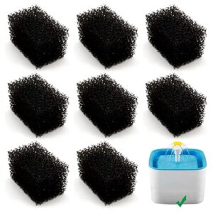 8 pack replacement pre-filter sponges for 84oz/2.5l automatic cat water fountain
