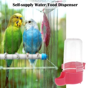 Automatic Bird Feeder Waterer Drinker Pet Bird Feeding Supplies for Bird Cage Feeder Water Seed Dispenser Bottle Drinking Cup