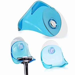 UQUABESO 5 Pieces Razor Holder with Suction Cup, Plastic Waterproof Wall Hanger Stands Shaver Hooks, Razor Holder for Shower Bathroom Kitchen Plug