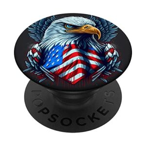 patriotic eagle us flag america popsockets swappable popgrip