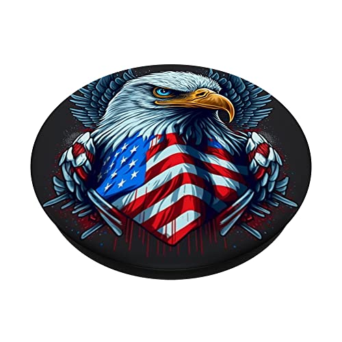 Patriotic Eagle US Flag America PopSockets Swappable PopGrip