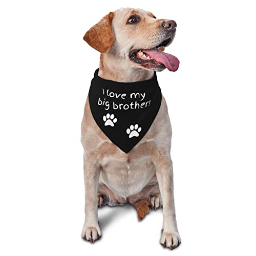 vercosee Big Brother Dog Bandana,Pregnancy Announcement Dog Bandana, Gender Reveal Photo Booth Props, Pet Scarf for Dog Lover Owner (i Love My Big Brother)