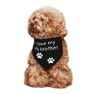 vercosee Big Brother Dog Bandana,Pregnancy Announcement Dog Bandana, Gender Reveal Photo Booth Props, Pet Scarf for Dog Lover Owner (i Love My Big Brother)