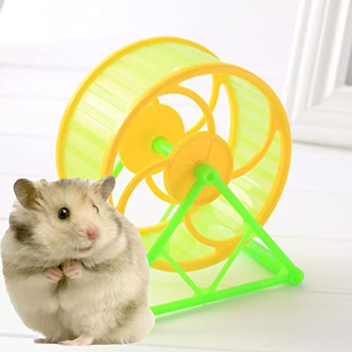 Ipetboom Silent Hamster Wheel Toys 2PCS Exercise Wheel Silent Running Wheel Pet Running Jogging Sports Exercise for Small Pet Hamsters Mice Rat Gerbils (Random Color) Chinchilla Hamster