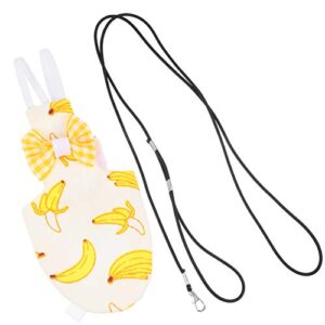 ipetboom rope cotton cockatiel bird pet light parrot supplies macaw washable nappy- training & harness parakeet suit adjustable budgie clothes pad nappies yellow flight pee breathable s