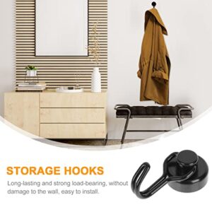 Alipis 12 pcs Functional Hooks Mount Magnetic Bedroom Pot Wall Entryway Coat Fridge Heavy Classroom Key Holder Towel Practical Cabins Holders Utensils Neodymium Nursery Wall-Mounted