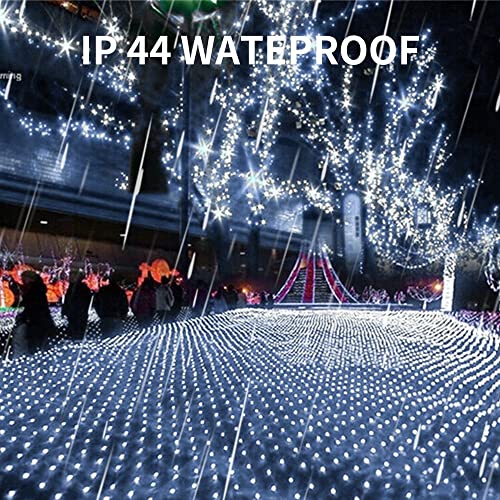 Dazzle Bright 33FT 100 LED Christmas String Lights + 360 LED 12FT x 5 FT Christmas Net Lights