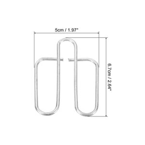 PATIKIL Cage Door Hooks, 20Pcs Stainless Steel Durable Cage Door Latch Buckle Hook for Locking and Fixing Rabbit Pig Poultry Cage, Silver