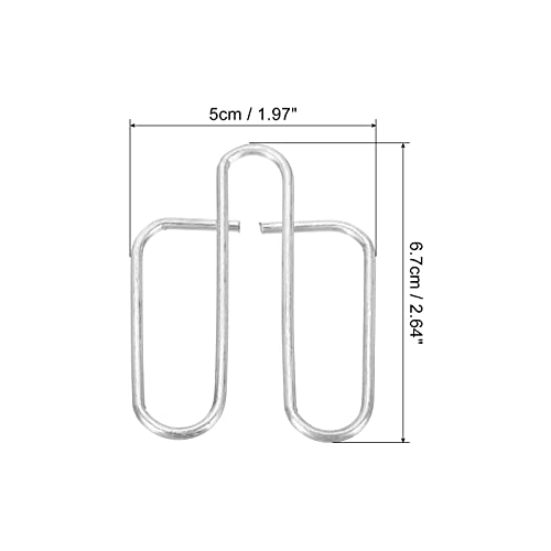 PATIKIL Cage Door Hooks, 20Pcs Stainless Steel Durable Cage Door Latch Buckle Hook for Locking and Fixing Rabbit Pig Poultry Cage, Silver