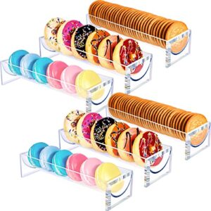 6 pcs clear cracker tray for serving rectangular cracker holder for serving trays clear food display stands for party acrylic cracker dish biscuit stand cracker server for home (u shape)