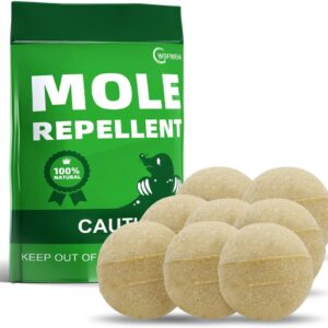 ANEWNICE Mole Repellent,Vole Repellent Outdoor,Natural Gopher Repellent,Mole Deterrent for Lawn,Get Rid of Moles in Your Yard, Outdoor Groundhog&Mole Control, Wofimeha Safe Around Pet & Plant (8 Pack)
