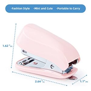 EZWORK Stapler, 20-50 Sheets Capacity with Staples and Staple Remover Set, Desk Stapler Office Staplers (Pink, 20 Sheet)