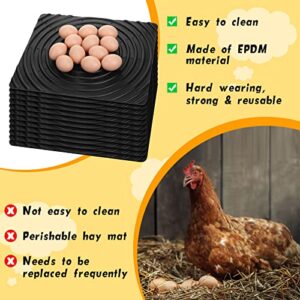 12 Pack Washable Nesting Pads Chicken Nesting Box Pads Reusable Rubber Chicken Nesting Box Liners for Chicken Coops Accessories Chicken Bedding Hen House Poultry, 12" x 13.8"