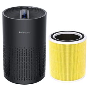 air purifiers plus one more hepa filter for a11ergies, pollen, smoke, dusts, pets dander, odor, hair, ozone free, 20db quiet cleaner for bedroom, room, kitchen and living room, sgs certificaion