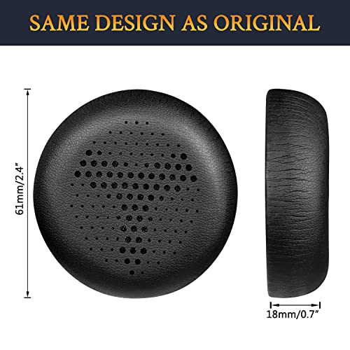 SOULWIT Professional Replacement Ear Pads Cushions for AKG Y500 On-Ear Foldable Wireless Bluetooth Headphones, Earpads with Soft Protein Leather - Black