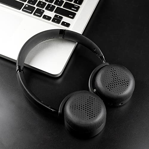 SOULWIT Professional Replacement Ear Pads Cushions for AKG Y500 On-Ear Foldable Wireless Bluetooth Headphones, Earpads with Soft Protein Leather - Black