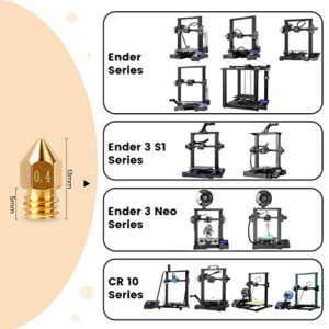 Comgrow 25PCS MK8 Ender 3 V2 Nozzles 0.4MM and Comgrow PLA 3D Printer Filament Black