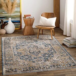 mark&day area rugs, 2x4 havelock traditional teal area rug, blue/grey/beige carpet for living room, bedroom or kitchen (2'7" x 4')