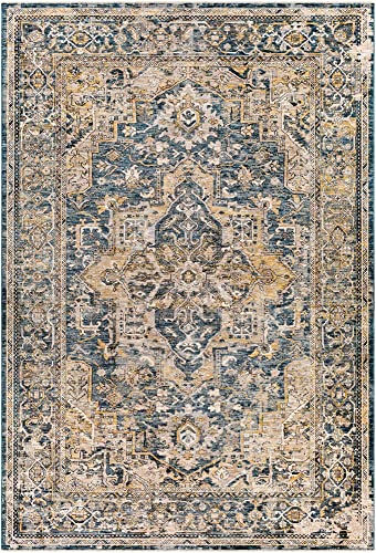 Mark&Day Area Rugs, 2x4 Havelock Traditional Teal Area Rug, Blue/Grey/Beige Carpet for Living Room, Bedroom or Kitchen (2'7" x 4')