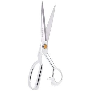 10" sewing scissors,heavy duty tailor scissors shears for fabric,leather,raw materials,dressingmaking,altering-professional upholstery shears for dressmakers students office crafting