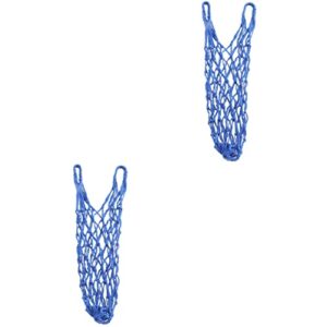 iplusmile 2 pcs Treat Coop Mesh Fruit Horses& Large Gooseblue for Feeder Practical Full Waste Nets Chicken Farm Bag- Hay Rope Net- Vegetable Holder Net Simulates Tote Goat Poultry Small