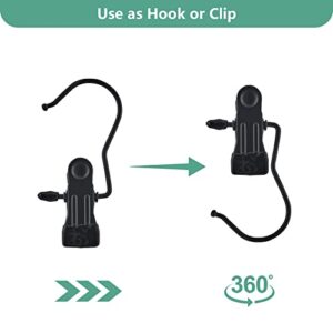 Boot Hangers, 10 Pack Hanging Clips for Closet, Heavy Duty Black Clothes Pins, Boot Towel Clips for Hanging, Boot Hook Organizer Laundry Clips, Boot Clips for Hanging, Hook Clips