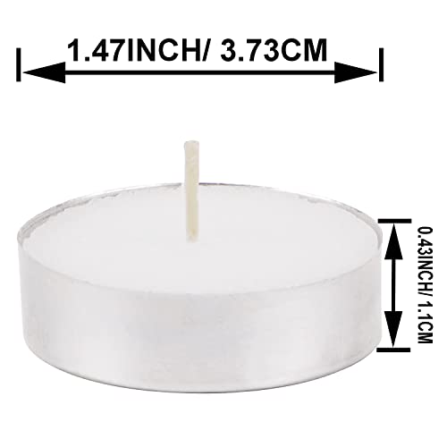 10 Pack Unscented Tea Lights Candles Tealight Candles Smokeless Dripless Small Votive Paraffin Candles for Wax Seal Kit, Wax Sealing Stamp Kit, Home Decorative, Shabbat, 2.5 Hours, White