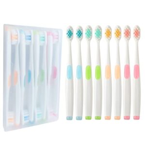 gooduping fine silk toothbrush for sensitive teeth, 10000 bristles nano toothbrush, extra soft toothbrush for adult, pregnancy and junior.(8 count)